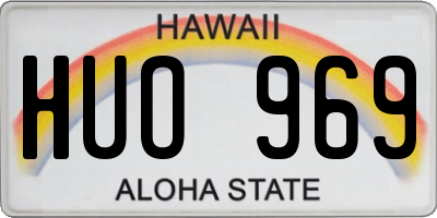 HI license plate HUO969