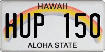 HI license plate HUP150