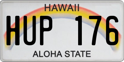 HI license plate HUP176