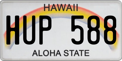 HI license plate HUP588