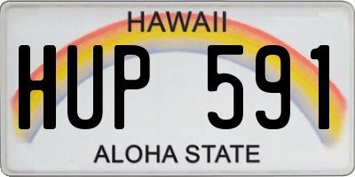 HI license plate HUP591
