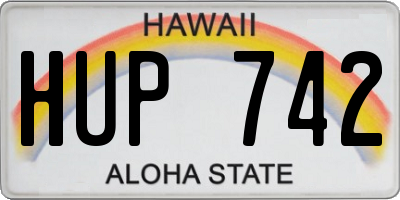 HI license plate HUP742
