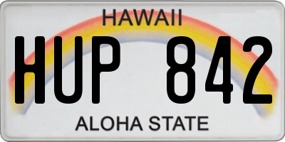 HI license plate HUP842