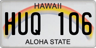 HI license plate HUQ106
