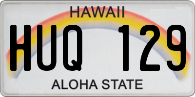 HI license plate HUQ129