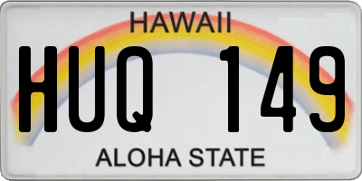HI license plate HUQ149