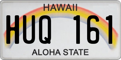 HI license plate HUQ161