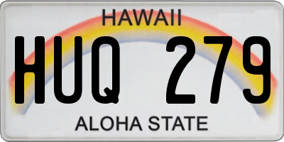 HI license plate HUQ279