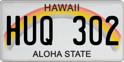 HI license plate HUQ302