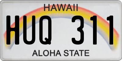 HI license plate HUQ311