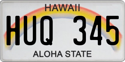 HI license plate HUQ345