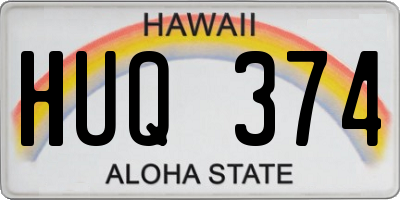 HI license plate HUQ374