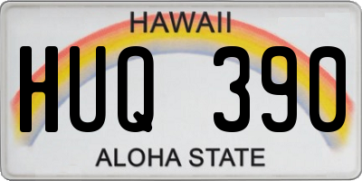 HI license plate HUQ390