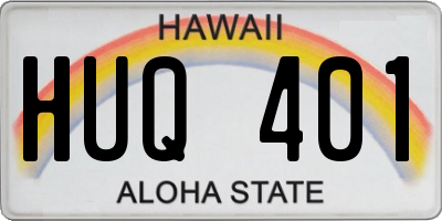 HI license plate HUQ401