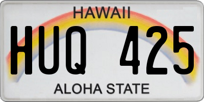 HI license plate HUQ425