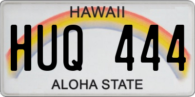 HI license plate HUQ444