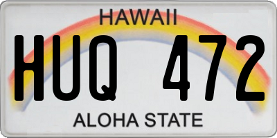 HI license plate HUQ472