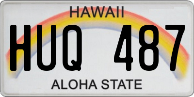HI license plate HUQ487