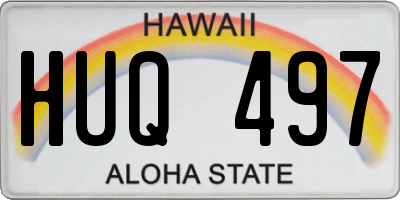 HI license plate HUQ497