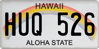 HI license plate HUQ526