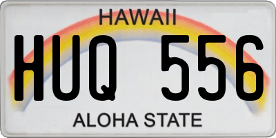 HI license plate HUQ556