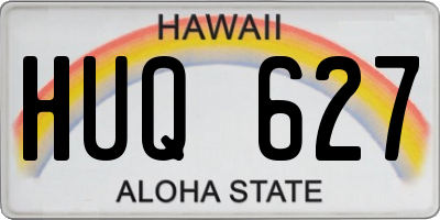 HI license plate HUQ627