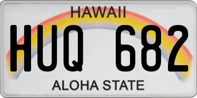 HI license plate HUQ682