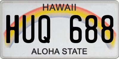 HI license plate HUQ688