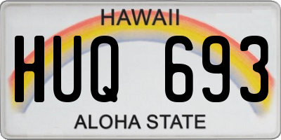 HI license plate HUQ693