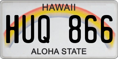 HI license plate HUQ866