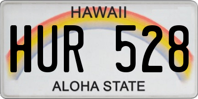 HI license plate HUR528