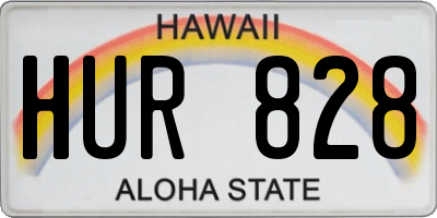 HI license plate HUR828