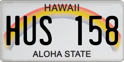 HI license plate HUS158