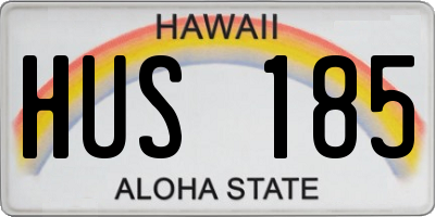 HI license plate HUS185