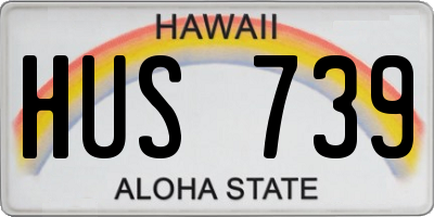 HI license plate HUS739