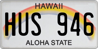 HI license plate HUS946