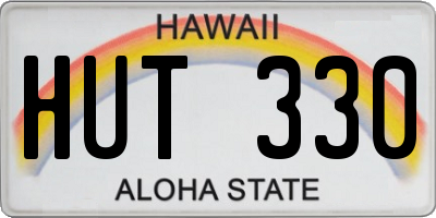 HI license plate HUT330