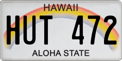 HI license plate HUT472
