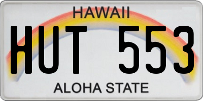 HI license plate HUT553