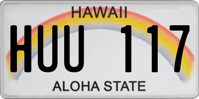 HI license plate HUU117