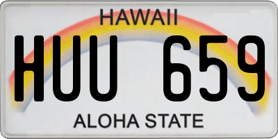 HI license plate HUU659