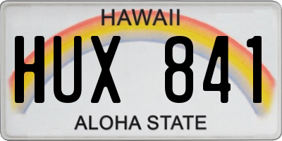 HI license plate HUX841
