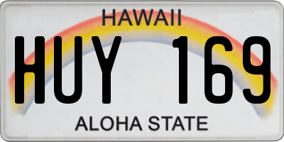 HI license plate HUY169