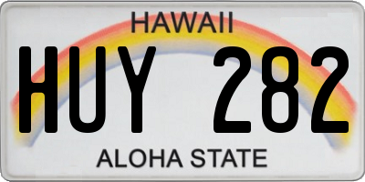 HI license plate HUY282