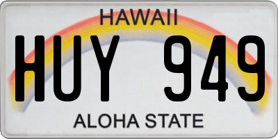 HI license plate HUY949
