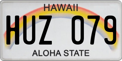 HI license plate HUZ079