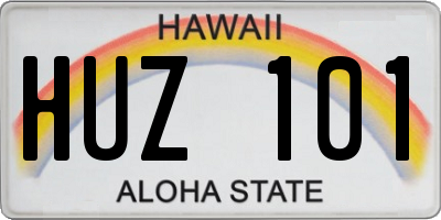 HI license plate HUZ101