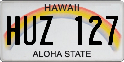 HI license plate HUZ127