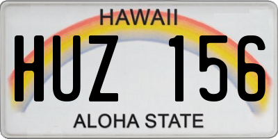 HI license plate HUZ156