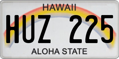 HI license plate HUZ225